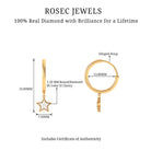 Rosec Jewels-Diamond Celestial Hoop Drop Earrings with Milgrain Details
