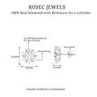 Rosec Jewels-Diamond Cluster Snowflake Stud Earrings