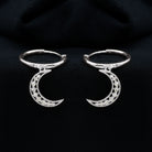 Rosec Jewels-Diamond Moon Drop Hoop Earrings