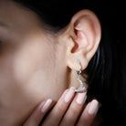 Rosec Jewels-Diamond Moon Drop Hoop Earrings