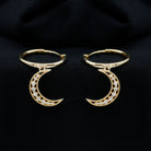 Rosec Jewels-Diamond Moon Drop Hoop Earrings