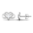 Rosec Jewels-Diamond Infinity Heart Earrings For Women