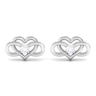 Rosec Jewels-Diamond Infinity Heart Earrings For Women
