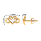 Rosec Jewels-Diamond Infinity Heart Earrings For Women