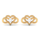 Rosec Jewels-Diamond Infinity Heart Earrings For Women