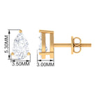 Rosec Jewels-Pear Cut Diamond Solitaire Stud Earrings