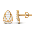 Rosec Jewels-1/2 CT Round Diamond Antique Heart Stud Earrings