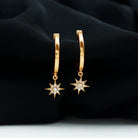 Certified Diamond Star Drop Earrings Lab - ( EF-VS ) - Rosec Jewels
