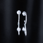 Round Shaped Diamond Hoop Earrings Lab - ( EF-VS ) - Rosec Jewels