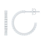 Rosec Jewels-Round Shaped Diamond Hoop Earrings