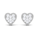 Rosec Jewels-Diamond Simple Heart Stud Earrings