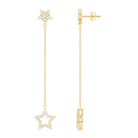 Rosec Jewels-Diamond Star Chain Dangle Earrings
