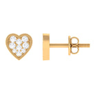 Rosec Jewels-Diamond Simple Heart Stud Earrings