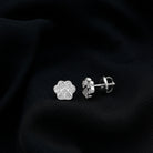 Real Diamond Cute Paw Stud Earrings Natural - ( HI-SI ) - Rosec Jewels