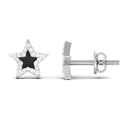 Rosec Jewels-Minimal Diamond Star Stud Earring with Enamel