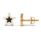 Rosec Jewels-Minimal Diamond Star Stud Earring with Enamel