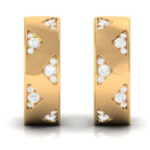 Certified Moissanite Hinged Hoop Earrings for Women D-VS1 - Rosec Jewels