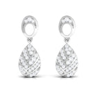 Rosec Jewels-Classic Diamond Gold Bridal Teardrop Earrings