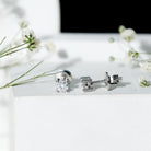 Certified Lab Grown Diamond 4 Prong Stud Earrings Lab - ( EF-VS ) - Rosec Jewels