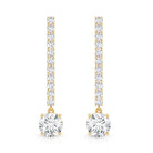 2 Carat Lab Grown Diamond Drop Earrings with IGI Certificate Lab - ( E-VS1 ) - Rosec Jewels