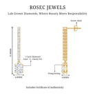 2 Carat Lab Grown Diamond Bridal Drop Earrings with IGI Certificate Lab - ( E-VS1 ) - Rosec Jewels