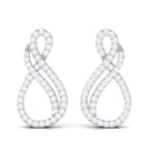 Rosec Jewels-Minimal Diamond Stud Earrings in Pave Setting
