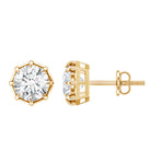 IGI Authenticated Lab Grown Diamond 2 Carat Stud Earrings with 8 Prongs Secure Setting Lab - ( E-VS1 ) - Rosec Jewels