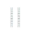 Rosec Jewels-Lab Grown Diamond Hoop Earrings with Screw Back