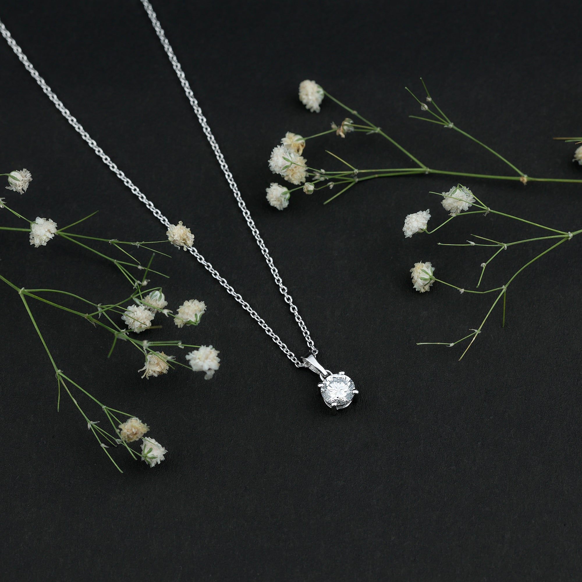 Rosec Jewels-IGI Certified 1 CT Lab Grown Diamond Solitaire Pendant