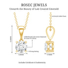 Rosec Jewels-IGI Certified 1 CT Lab Grown Diamond Solitaire Pendant