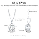 2 Carat IGI Certified Lab Grown Diamond Pendant Necklace Lab - ( E-VS1 ) - Rosec Jewels