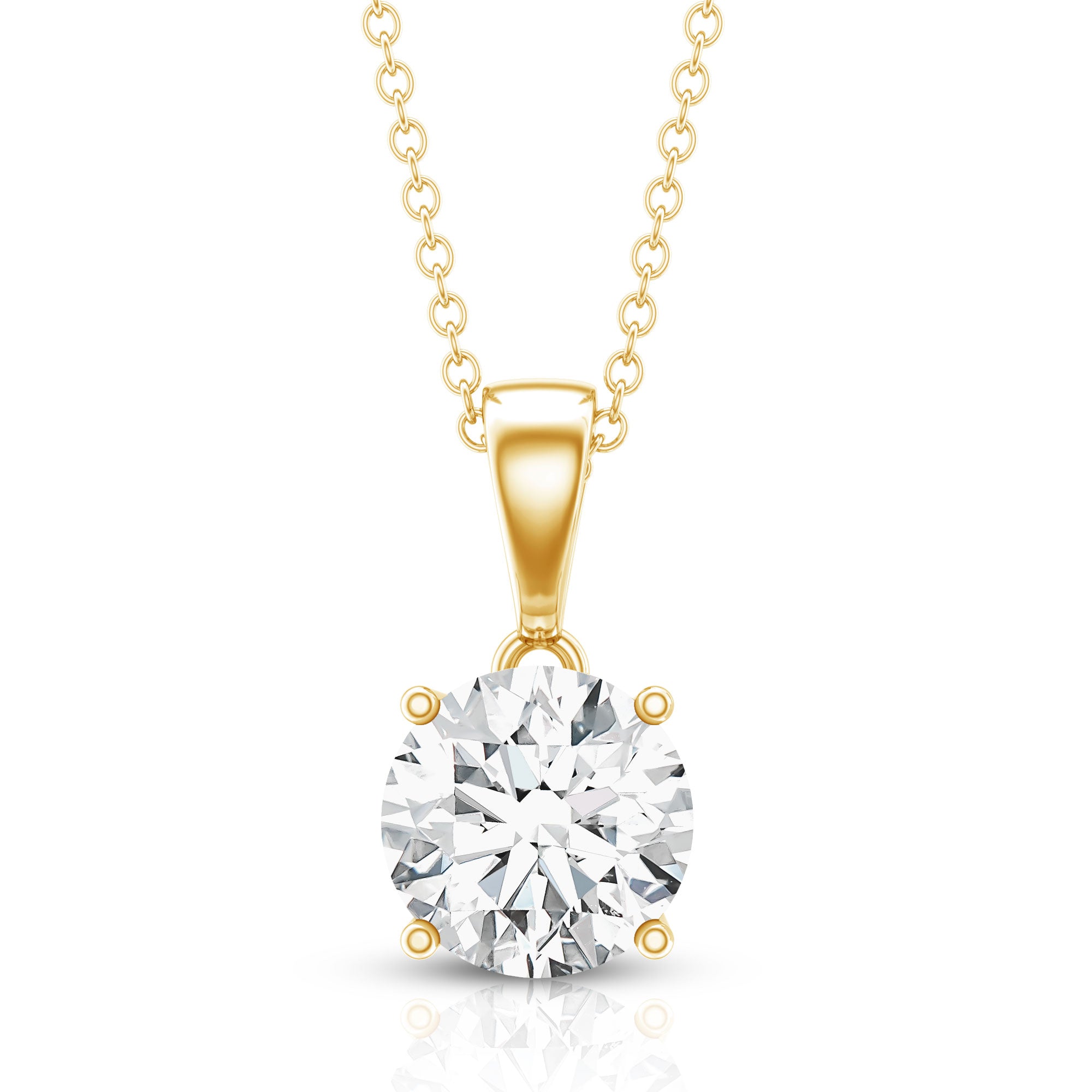 Rosec Jewels-2 Carat IGI Certified Lab Grown Diamond Pendant Necklace