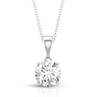 Rosec Jewels-3 Carat Solitaire Lab Grown Diamond Pendant with IGI Certificate