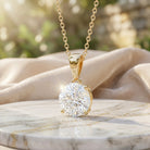 3 Carat Solitaire Lab Grown Diamond Pendant with IGI Certificate Lab - ( E-VS1 ) - Rosec Jewels