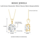 4 Carat IGI Certified Lab Grown Diamond Pendant Necklace Lab - ( E-VS1 ) - Rosec Jewels