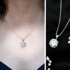 5 Carat IGI Certified Lab Grown Diamond Bridal Necklace Lab - ( E-VS1 ) - Rosec Jewels