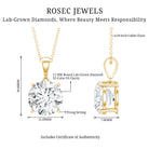 5 Carat IGI Certified Lab Grown Diamond Bridal Necklace Lab - ( E-VS1 ) - Rosec Jewels