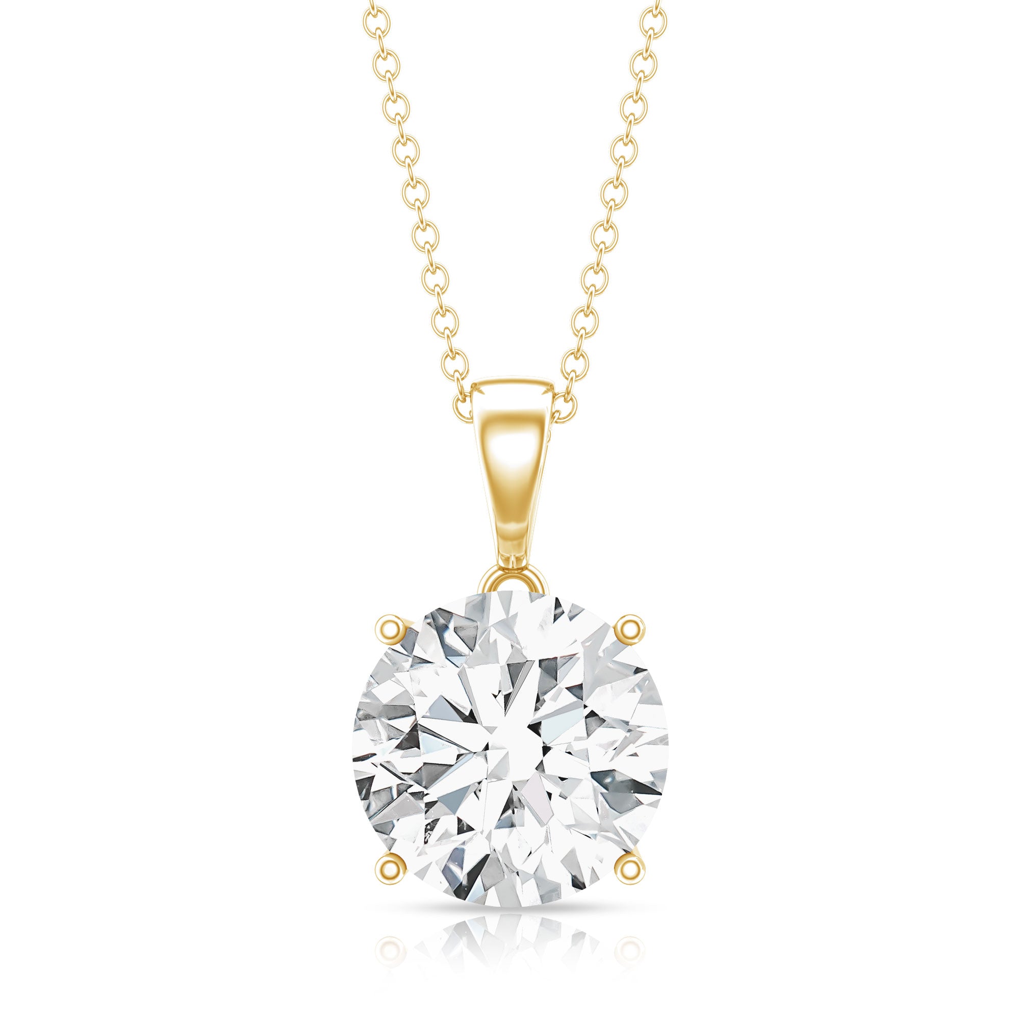 Rosec Jewels-5 Carat IGI Certified Lab Grown Diamond Bridal Necklace