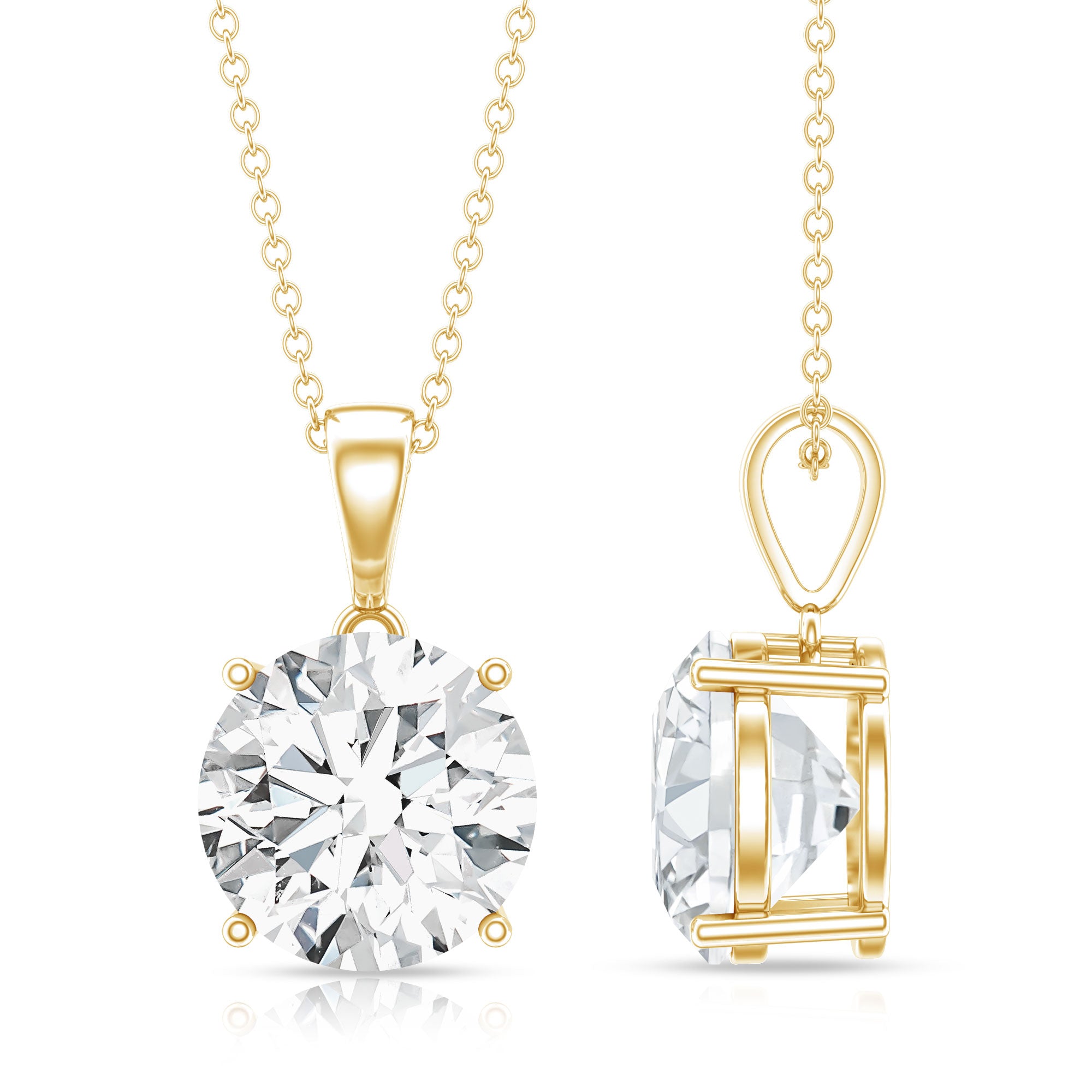 Rosec Jewels-5 Carat IGI Certified Lab Grown Diamond Bridal Necklace