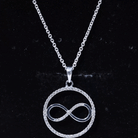 Rosec Jewels-Eternity Circle and Infinity Pendant Necklace with Diamonds For Women