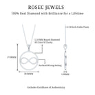 Rosec Jewels-Eternity Circle and Infinity Pendant Necklace with Diamonds For Women