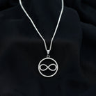 Rosec Jewels-Eternity Circle and Infinity Pendant Necklace with Diamonds For Women