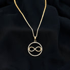 Rosec Jewels-Eternity Circle and Infinity Pendant Necklace with Diamonds For Women