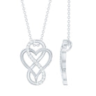 Rosec Jewels-Diamond Infinity Heart Necklace for Women