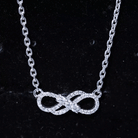 Certified Lab Grown Diamond Double Infinity Symbol Necklace Lab - ( EF-VS ) - Rosec Jewels