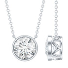 Bezel Set IGI Certified 2 Carat Lab Grown Diamond Solitaire Necklace Lab - ( E-VS1 ) - Rosec Jewels