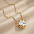 IGI Certified 3 Carat Lab Grown Diamond Solitaire Necklace for Women Lab - ( E-VS1 ) - Rosec Jewels