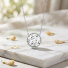 4 Carat Bezel Set Lab Grown Diamond Necklace with IGI Certificate Lab - ( E-VS1 ) - Rosec Jewels