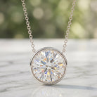 5 Carat Lab Grown Diamond Bridal Necklace with IGI Certificate Lab - ( E-VS1 ) - Rosec Jewels
