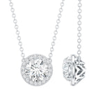 Rosec Jewels-1 Carat Lab Grown Diamond Bridal Necklace with IGI Certificate